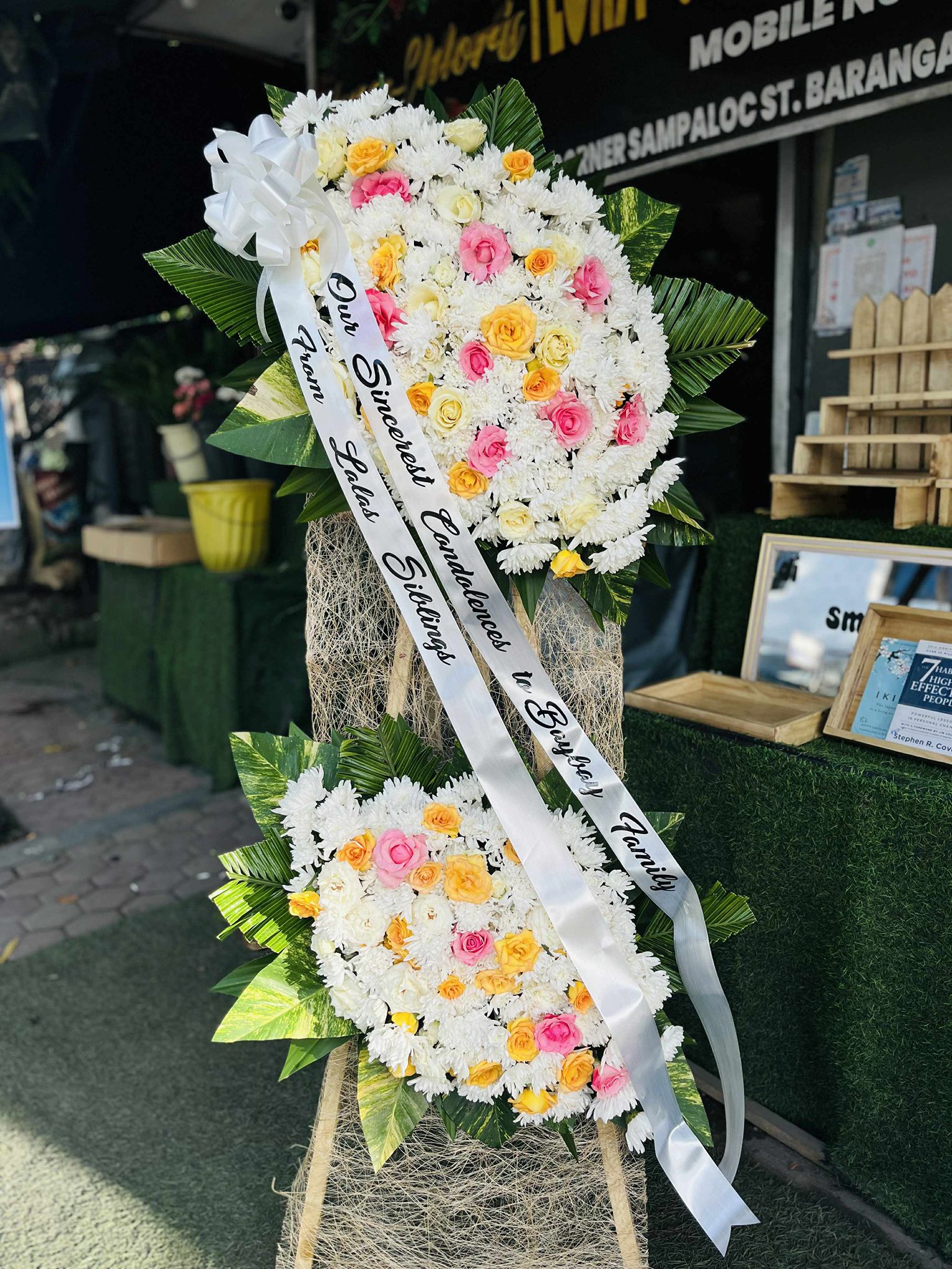 White and Green Arrangement